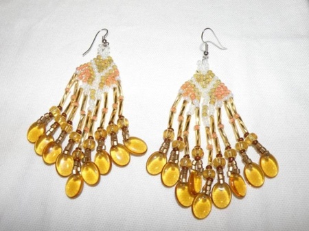 Сережки Медові - 50 грн